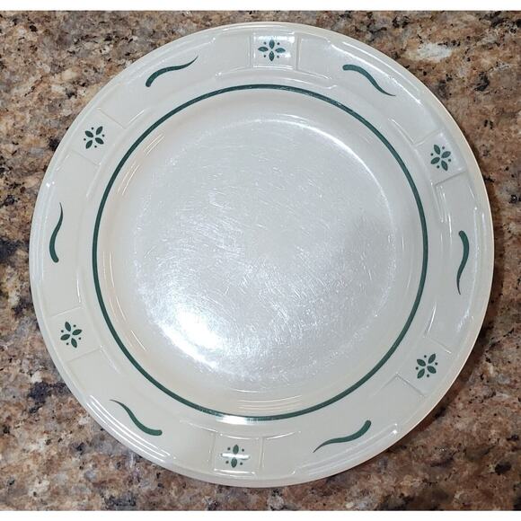 Longaberger Woven Traditions Classic Green Bread and Butter Plate 7 1/4" - Picture 1 of 12